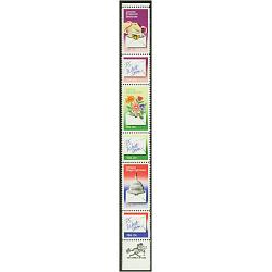 #1810a Letter Writing, Strip of Six