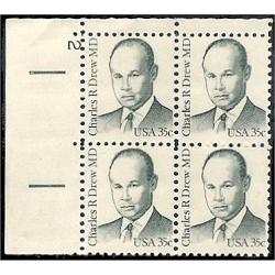 #1865 Dr. Charles Drew, Plate Block of 4