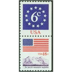 #1893c Flag & Stars, Vertical Booklet Pair