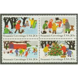 #2030a Christmas - Winter Scenes, Block of Four