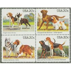 #2101a Dogs, Block of Four