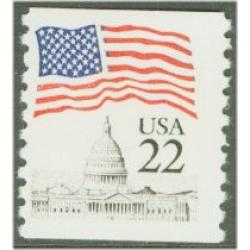 #2115a Flag over Capitol, Coil with Narrow Block Tagging