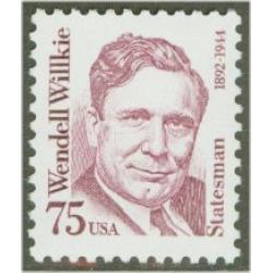 #2192a Wendell Willkie, Mottled Tagging, Shiny Gum