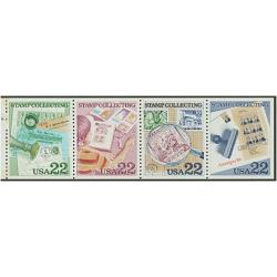 #2201a Stamp Collecting, Booklet Pane of Four