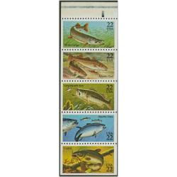 #2209a Fish, Booklet Pane of Five