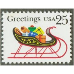 #2428 Christmas - Sleigh and Presents, Sheet Stamp