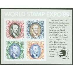 #2433 Abraham Lincoln World Expo Souvenir Sheet