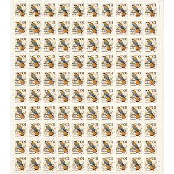 #2476 Kestrel, No ¢ Sign, Sheet of 100 Stamps