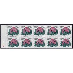 #2486a African Violet, Booklet Pane of Ten