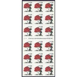 #2490a Red Rose, Booklet Pane of 18
