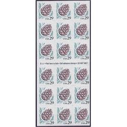 #2491a Pine Cone, Booklet Pane of 18
