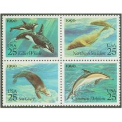 #2511a Creatures of the Sea, Block of Four