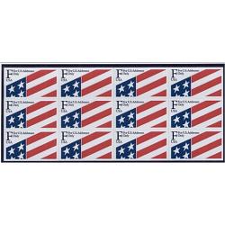#2522a "F" and Flag, ATM Self-adhesive Booklet Pane of Twelve