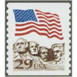 #2523c "Flag over Rushmore" Coil, Toledo Brown Color Error, Mottled Tagging