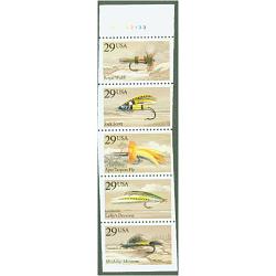 #2549a Fishing Flies, Booklet Pane of Five
