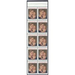 #2578au Christmas Madonna, Unfolded Booklet Pane of Ten
