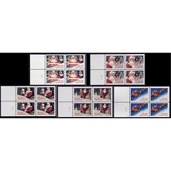 #2581bu-2585au Santa Claus Christmas, Set of Five Unfolded Booklet Panes