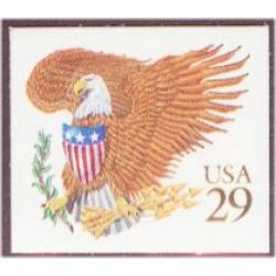 #2595 Eagle & Shield, Booklet Single - Brown Denomination