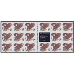 #2595a Eagle & Shield Pane of 17, Brown Denomination