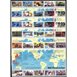 #2559 2697 2765 2838 2981 Set of 5 WW II Souvenir Sheets