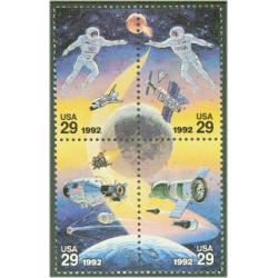 #2634a Space Accomplishments, Block of Four