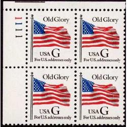 #2881 Black \"G\", Plate Block of Four