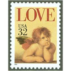 #2959a Love & Cherub, Booklet Pane of Ten