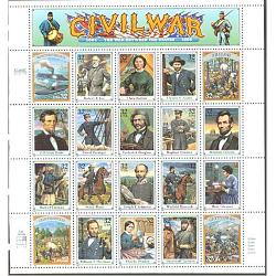 #2975 Civil War Souvenir Sheet of 20