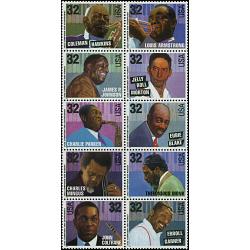 #2992a Jazz Musicians, Block of Ten