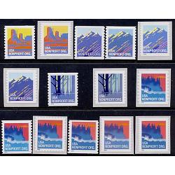 #2902//3875 American Scenes Coils, Set of 14 Stamps