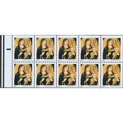 #3003Ab Madonna, Booklet Pane of Ten, Folded