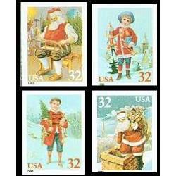 #3008-3011 Santa & Children, Set of Four Singles