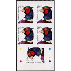 #3051Ac Ring Neck Pheasant, Pane of Five