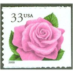 #3052E Coral Rose, Booklet Single from Double-sided Pane of 20