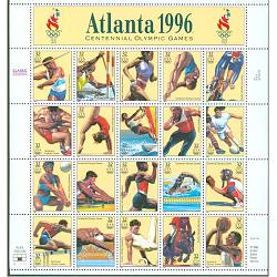 #3068a-t Atlanta Olympics, Complete Set of 20 Single Stamps