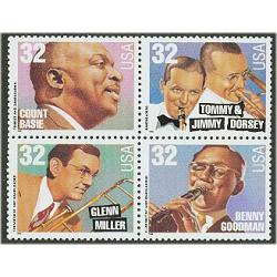 #3099a Big Band Leaders, Block of Four