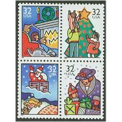 #3111a Family Scenes, Block of Four