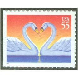 #3124 Love Swans 55¢, Booklet Single