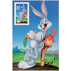 #3138c Bugs Bunny, Pane of One Imperforate Stamp