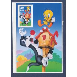 #3205c Sylvester & Tweety, Special Souvenir Sheet Imperforate, Single Stamp