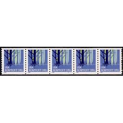 #3207 Non-profit Wetlands, Perforated Coil PNC Strip of 5, #S111