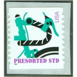 #3228b Green Bicycle, Coil (small 1mm date & square transition)
