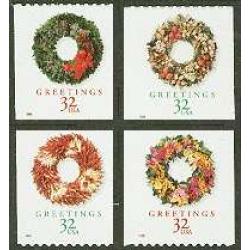 #3245-48 Christmas Wreaths, Set of Four Singles from Vending Book