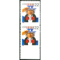 #3259a Uncle Sam, Die-cut 10.8x10.5, Pair, variety & normal
