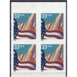 #3278a Flag over City, Booklet Pane of 4