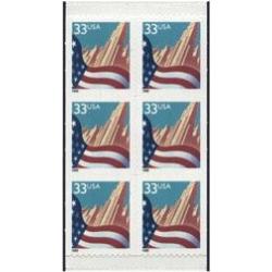#3278c Flag over City, Booklet Pane of 6