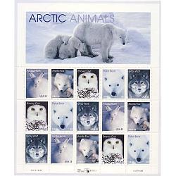 #3288-92 Arctic Animals, Sheet of Fifteen