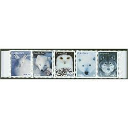 #3292a  Arctic Animals, Strip of Five