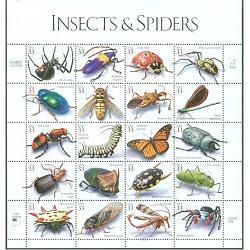 #3351 Insects and Spiders, Sheet of 20
