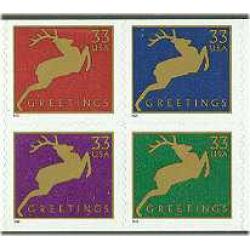 #3364-67 Deer, Four Singles from Vend Book #BK276B